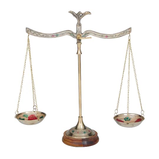 Gold Brass Traditional Scale, 12" x 12" x 4"